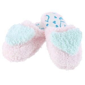 CTM Girl's Fluffy Heart Assorted Slippers